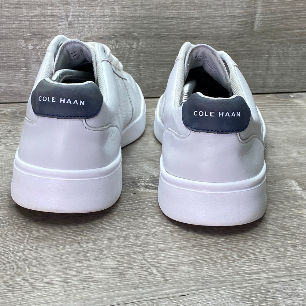 Cole Haan Shoes Grand Crosscourt Mens 11.5 White Leather Sneakers C33987 Navy - Picture 8 of 10